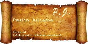 Paulin Julianna névjegykártya